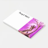 Romantisches Paar tanzt Tango Pink Post-it Klebezettel (angewinkelt)