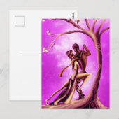 Romantisches Paar tanzt Tango Postkarte (Vorne/Hinten)