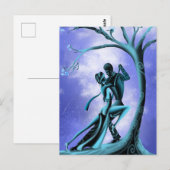 Romantisches Paar tanzt Tango Postkarte (Vorne/Hinten)