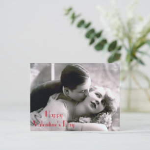 Romantisches Paar Vintage Retro Liebe Valentinstag Feiertagspostkarte