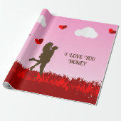 romantisches Paar Wrap-Papier Geschenkpapier (Ungerollt)