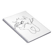 Romantisches Paar Zeichnend Notizblock (Rechte Seite)