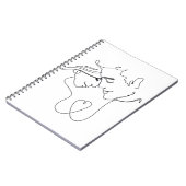 Romantisches Paar Zeichnend Notizblock (Linke Seite)