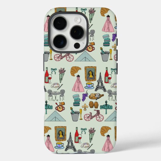 Romantisches Paris Case-Mate iPhone Hülle (Rückseite)