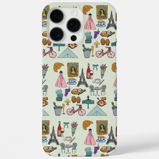 Romantisches Paris Case-Mate iPhone Hülle (Rückseite)