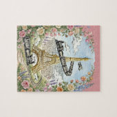Romantisches Paris, Eiffelturm, französische Kunst Puzzle (Horizontal)