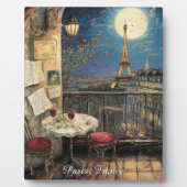 Romantisches Paris Frankreich Eiffelturm Illustrat Fotoplatte (Vorderseite)