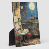 Romantisches Paris Frankreich Eiffelturm Illustrat Fotoplatte (Seite)