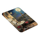 Romantisches Paris Frankreich Eiffelturm Illustrat Magnet (Rechte Seite)