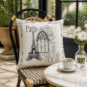 Romantisches Paris Frankreich Wurfkissen Kissen