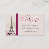 Romantisches Paris im Springtime Eiffelturm Hochze Begleitkarte (Vorderseite)