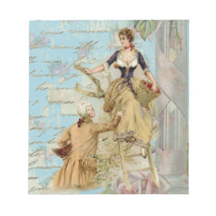 Romantisches Paris Liebhaber Shabbychic blau Notizblock