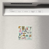 Romantisches Paris Magnet (In Situ (Geschirrspüler))