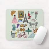 Romantisches Paris Mousepad (Mit Mouse)