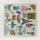 Romantisches Paris Puzzle (Horizontal)