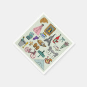 Romantisches Paris Serviette (Ecke)