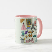 Romantisches Paris Tasse (VorderseiteRechts)