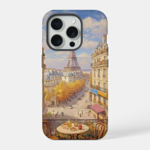 Romantisches Pariser Balkonblick-Ölgemälde iPhone 15 Pro Hülle