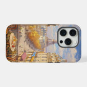 Romantisches Pariser Balkonblick-Ölgemälde iPhone Hülle (Rückseite (Horizontal))