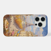 Romantisches Pariser Balkonblick-Ölgemälde iPhone Hülle (Rückseite (Horizontal))