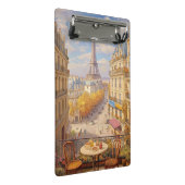 Romantisches Pariser Balkonblick-Ölgemälde Mini Klemmbrett (Schrägansicht)