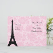 Romantisches Pariser Hochzeitsprogramm (Stehend Vorderseite)