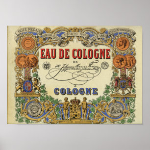 Romantisches Pariser Parfüm-Bild 1868 Poster