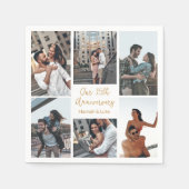 Romantisches Party für individuelle FotoCollage Ju Serviette (Vorderseite)