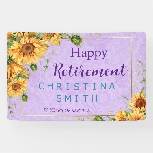 Romantisches Party für Sonnenblumen Banner (Horizontal)