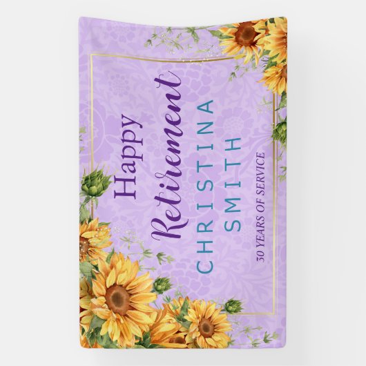 Romantisches Party für Sonnenblumen Banner (Vertikal)