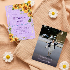 Romantisches Party für Sonnenblumen Einladung