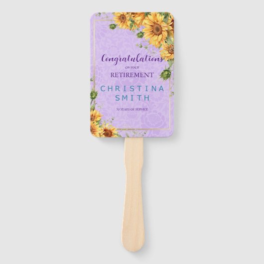 Romantisches Party für Sonnenblumen Fächer (Vorderseite)