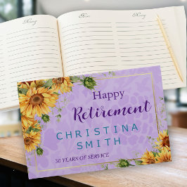 Romantisches Party für Sonnenblumen Gästebuch