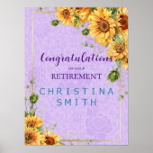 Romantisches Party für Sonnenblumen Poster (Vorne)