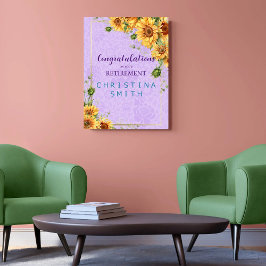 Romantisches Party für Sonnenblumen Poster