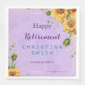 Romantisches Party für Sonnenblumen Serviette (Vorderseite)