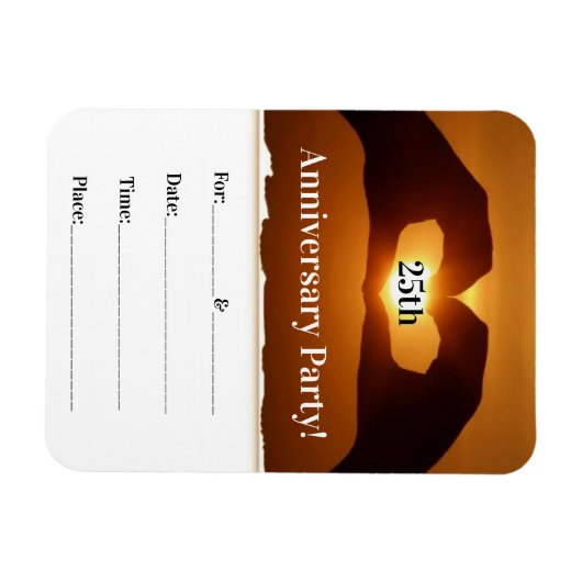 Romantisches Party zum Jahrestag Magnet (Horizontal)