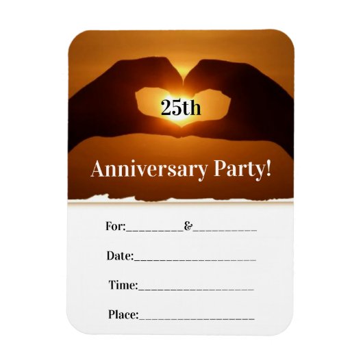 Romantisches Party zum Jahrestag Magnet (Vertikal)