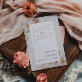 Romantisches Pastell-Floral Spring Design Einladung