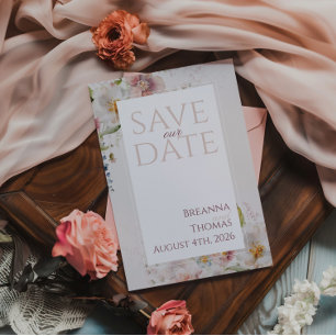 Romantisches Pastell-Floral Spring Design Einladung