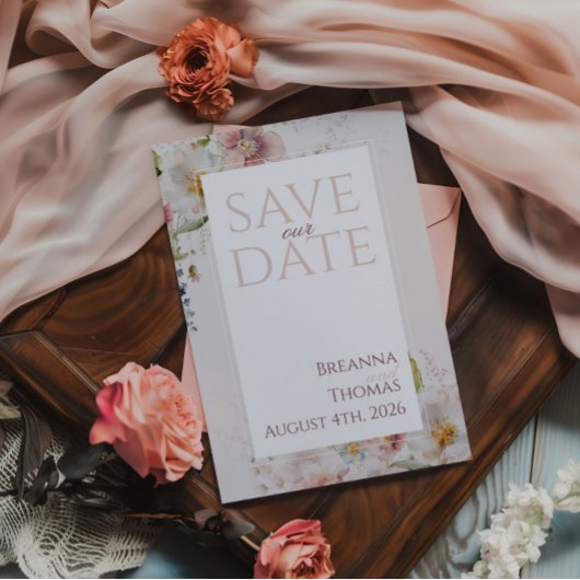 Romantisches Pastell-Floral Spring Design Einladung