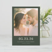Romantisches Pastell-Foto Save The Date (Stehend Vorderseite)