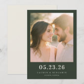 Romantisches Pastell-Foto Save The Date (Vorne/Hinten)