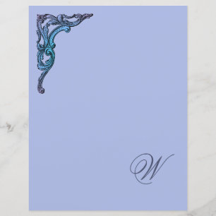 Romantisches Pastell-Monogramm-Papier