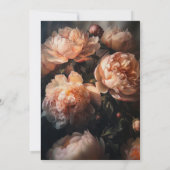 Romantisches Pastell Peony Florals Brautparty Einladung (Rückseite)