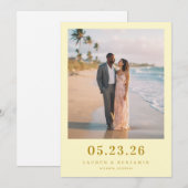 Romantisches Pastell-Strandfoto Save The Date (Vorne/Hinten)