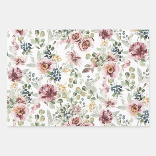 Romantisches, pastellfarbenes Set Geschenkpapier Set (Vorderseite 2)