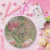 ROMANTISCHES PEAR CACTUS BLUME MONOGRAMM PARTY PAPPTELLER (Party)