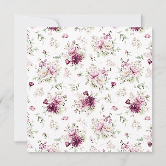 Romantisches Pentagramm Blütenblättrig Dankeskarte (Rückseite)