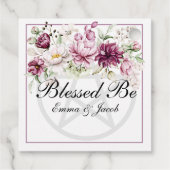 Romantisches Pentagramm Blütenblättrig Geschenkanhänger (Rückseite)